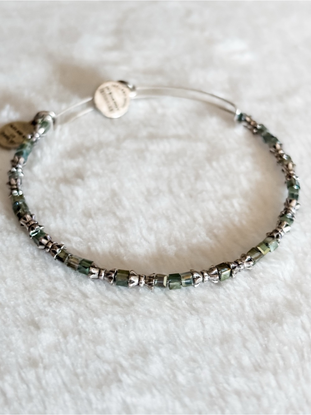 Alex and Ani Celestial EWB
Bangle Bracelet - Silver & Green